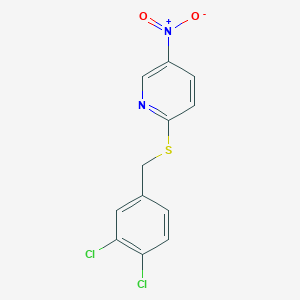 molecular formula C12H8Cl2N2O2S B4141316 2-[(3,4-dichlorobenzyl)thio]-5-nitropyridine 