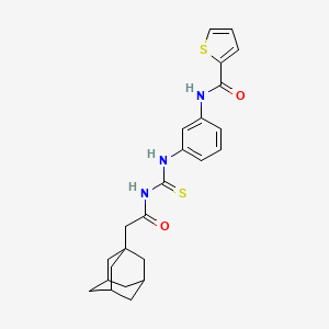 molecular formula C24H27N3O2S2 B4141337 N-[3-({[(1-adamantylacetyl)amino]carbonothioyl}amino)phenyl]-2-thiophenecarboxamide 