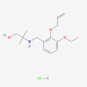 molecular formula C16H26ClNO3 B4141364 2-{[2-(allyloxy)-3-ethoxybenzyl]amino}-2-methyl-1-propanol hydrochloride 