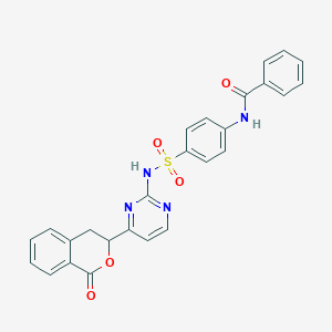 N-[4-({[4-(1-oxo-3,4-dihydro-1H-isochromen-3-yl)-2-pyrimidinyl]amino}sulfonyl)phenyl]benzamide