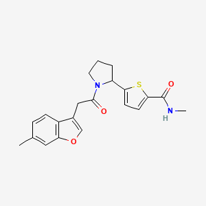 molecular formula C21H22N2O3S B4141502 N-methyl-5-{1-[(6-methyl-1-benzofuran-3-yl)acetyl]-2-pyrrolidinyl}-2-thiophenecarboxamide 