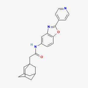 molecular formula C24H25N3O2 B4141504 2-(1-adamantyl)-N-[2-(4-pyridinyl)-1,3-benzoxazol-5-yl]acetamide 