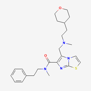 molecular formula C24H32N4O2S B4141506 N-methyl-5-({methyl[2-(tetrahydro-2H-pyran-4-yl)ethyl]amino}methyl)-N-(2-phenylethyl)imidazo[2,1-b][1,3]thiazole-6-carboxamide 