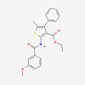 molecular formula C22H21NO4S B4141529 ethyl 2-[(3-methoxybenzoyl)amino]-5-methyl-4-phenyl-3-thiophenecarboxylate 