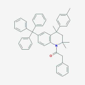 molecular formula C46H43NO B414153 2,2,4-Trimethyl-4-(4-methylphenyl)-1-(phenylacetyl)-6-trityl-1,2,3,4-tetrahydroquinoline 