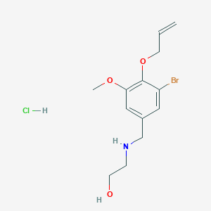 molecular formula C13H19BrClNO3 B4141535 2-{[4-(allyloxy)-3-bromo-5-methoxybenzyl]amino}ethanol hydrochloride 
