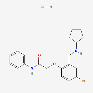 molecular formula C20H24BrClN2O2 B4141538 2-{4-bromo-2-[(cyclopentylamino)methyl]phenoxy}-N-phenylacetamide hydrochloride 