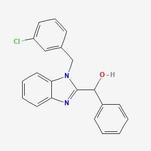 molecular formula C21H17ClN2O B4141545 [1-(3-chlorobenzyl)-1H-benzimidazol-2-yl](phenyl)methanol 