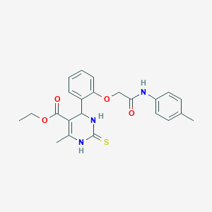 molecular formula C23H25N3O4S B4141554 ethyl 6-methyl-4-(2-{2-[(4-methylphenyl)amino]-2-oxoethoxy}phenyl)-2-thioxo-1,2,3,4-tetrahydro-5-pyrimidinecarboxylate 