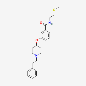 molecular formula C23H30N2O2S B4141587 N-[2-(methylthio)ethyl]-3-{[1-(2-phenylethyl)-4-piperidinyl]oxy}benzamide 
