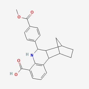 molecular formula C23H23NO4 B4141600 10-[4-(methoxycarbonyl)phenyl]-9-azatetracyclo[10.2.1.0~2,11~.0~3,8~]pentadeca-3,5,7-triene-7-carboxylic acid 