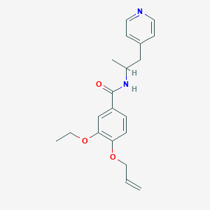 molecular formula C20H24N2O3 B4141601 4-(allyloxy)-3-ethoxy-N-(1-methyl-2-pyridin-4-ylethyl)benzamide 