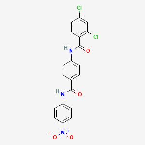 molecular formula C20H13Cl2N3O4 B4141611 2,4-dichloro-N-(4-{[(4-nitrophenyl)amino]carbonyl}phenyl)benzamide 