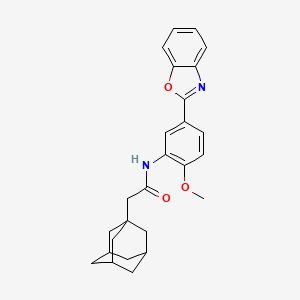 molecular formula C26H28N2O3 B4141612 2-(1-adamantyl)-N-[5-(1,3-benzoxazol-2-yl)-2-methoxyphenyl]acetamide 