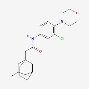 molecular formula C22H29ClN2O2 B4141624 2-(1-adamantyl)-N-[3-chloro-4-(4-morpholinyl)phenyl]acetamide 
