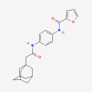 molecular formula C23H26N2O3 B4141635 N-(4-{[2-(1-adamantyl)acetyl]amino}phenyl)-2-furamide 