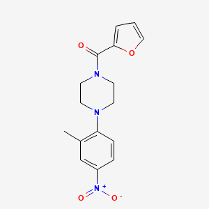 molecular formula C16H17N3O4 B4141646 1-(2-furoyl)-4-(2-methyl-4-nitrophenyl)piperazine 