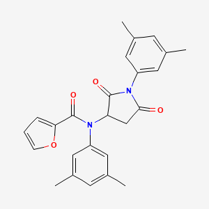 molecular formula C25H24N2O4 B4141684 N-(3,5-dimethylphenyl)-N-[1-(3,5-dimethylphenyl)-2,5-dioxo-3-pyrrolidinyl]-2-furamide 