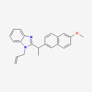molecular formula C23H22N2O B4141713 1-allyl-2-[1-(6-methoxy-2-naphthyl)ethyl]-1H-benzimidazole 