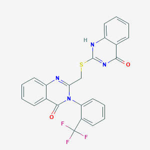 molecular formula C24H15F3N4O2S B414172 2-[(4-oxo-1H-quinazolin-2-yl)sulfanylmethyl]-3-[2-(trifluoromethyl)phenyl]quinazolin-4-one 