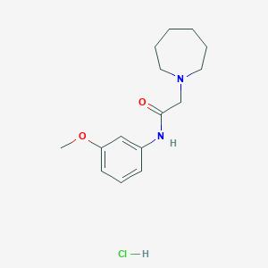 molecular formula C15H23ClN2O2 B4141727 2-(1-azepanyl)-N-(3-methoxyphenyl)acetamide hydrochloride 