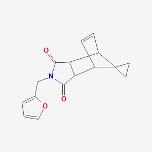 molecular formula C16H15NO3 B4141744 4'-(2-furylmethyl)-4'-azaspiro[cyclopropane-1,10'-tricyclo[5.2.1.0~2,6~]decane]-8'-ene-3',5'-dione 