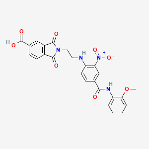 molecular formula C25H20N4O8 B4141748 2-[2-[4-[(2-Methoxyphenyl)carbamoyl]-2-nitroanilino]ethyl]-1,3-dioxoisoindole-5-carboxylic acid 