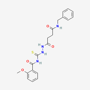 N-({2-[4-(benzylamino)-4-oxobutanoyl]hydrazino}carbonothioyl)-2-methoxybenzamide