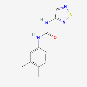 molecular formula C11H12N4OS B4141801 N-(3,4-dimethylphenyl)-N'-1,2,5-thiadiazol-3-ylurea 
