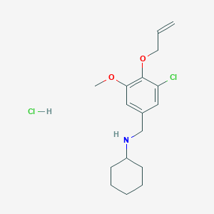 molecular formula C17H25Cl2NO2 B4141805 N-[4-(allyloxy)-3-chloro-5-methoxybenzyl]cyclohexanamine hydrochloride 