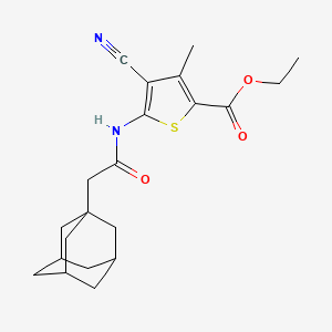 ethyl 5-[(1-adamantylacetyl)amino]-4-cyano-3-methyl-2-thiophenecarboxylate