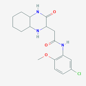 N-(5-chloro-2-methoxyphenyl)-2-(3-oxodecahydro-2-quinoxalinyl)acetamide