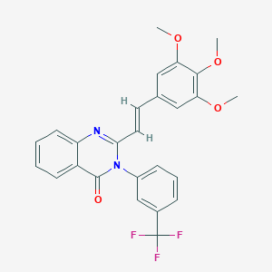 molecular formula C26H21F3N2O4 B414184 3-[3-(trifluoromethyl)phenyl]-2-[2-(3,4,5-trimethoxyphenyl)vinyl]-4(3H)-quinazolinone 