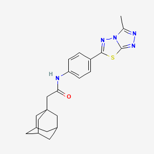 2-(1-adamantyl)-N-[4-(3-methyl[1,2,4]triazolo[3,4-b][1,3,4]thiadiazol-6-yl)phenyl]acetamide