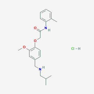 molecular formula C21H29ClN2O3 B4141880 2-{4-[(isobutylamino)methyl]-2-methoxyphenoxy}-N-(2-methylphenyl)acetamide hydrochloride 