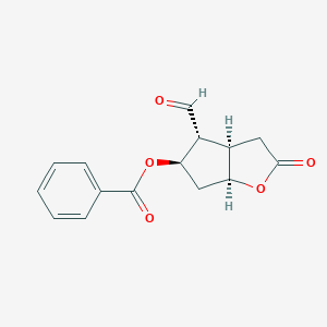 molecular formula C15H14O5 B041419 (3aR,4R,5R,6aS)-5-(苯甲酰氧基)六氢-2-氧代-2H-环戊[b]呋喃-4-甲醛 CAS No. 39746-01-5