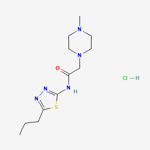 2-(4-methyl-1-piperazinyl)-N-(5-propyl-1,3,4-thiadiazol-2-yl)acetamide hydrochloride