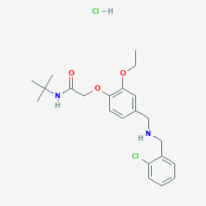 molecular formula C22H30Cl2N2O3 B4141914 N-(tert-butyl)-2-(4-{[(2-chlorobenzyl)amino]methyl}-2-ethoxyphenoxy)acetamide hydrochloride 