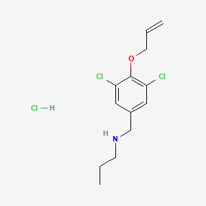 molecular formula C13H18Cl3NO B4141930 N-[4-(allyloxy)-3,5-dichlorobenzyl]-1-propanamine hydrochloride 