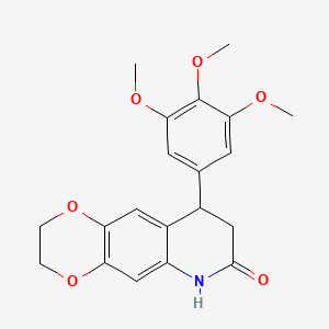 molecular formula C20H21NO6 B4141934 9-(3,4,5-trimethoxyphenyl)-2,3,8,9-tetrahydro[1,4]dioxino[2,3-g]quinolin-7(6H)-one 