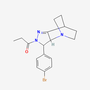 molecular formula C17H20BrN3O B4141959 3-(4-bromophenyl)-4-propionyl-1,4,5-triazatricyclo[5.2.2.0~2,6~]undec-5-ene 