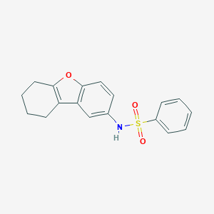 molecular formula C18H17NO3S B414197 N-(6,7,8,9-四氢二苯并呋喃-2-基)苯磺酰胺 CAS No. 38059-66-4