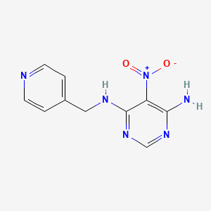 molecular formula C10H10N6O2 B4141982 5-nitro-N-(4-pyridinylmethyl)-4,6-pyrimidinediamine 