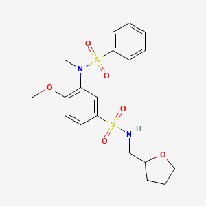 4-methoxy-3-[methyl(phenylsulfonyl)amino]-N-(tetrahydro-2-furanylmethyl)benzenesulfonamide