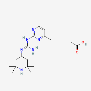 molecular formula C18H32N6O2 B4142004 N-(4,6-dimethyl-2-pyrimidinyl)-N'-(2,2,6,6-tetramethyl-4-piperidinyl)guanidine acetate 