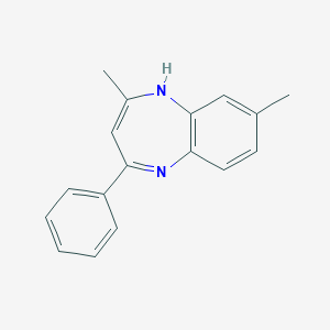molecular formula C17H16N2 B414201 4,7-dimethyl-2-phenyl-1H-1,5-benzodiazepine 