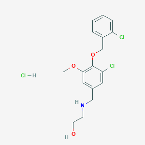 molecular formula C17H20Cl3NO3 B4142011 2-({3-chloro-4-[(2-chlorobenzyl)oxy]-5-methoxybenzyl}amino)ethanol hydrochloride 