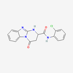 molecular formula C17H13ClN4O2 B4142023 N-(2-chlorophenyl)-4-oxo-1,2,3,4-tetrahydropyrimido[1,2-a]benzimidazole-2-carboxamide 