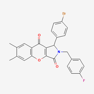 molecular formula C26H19BrFNO3 B4142034 1-(4-bromophenyl)-2-(4-fluorobenzyl)-6,7-dimethyl-1,2-dihydrochromeno[2,3-c]pyrrole-3,9-dione 