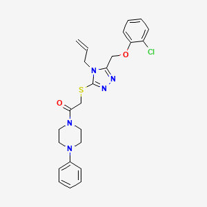 molecular formula C24H26ClN5O2S B4142043 1-[({4-allyl-5-[(2-chlorophenoxy)methyl]-4H-1,2,4-triazol-3-yl}thio)acetyl]-4-phenylpiperazine 